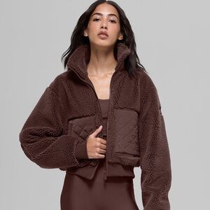 NWT Alo Yoga Sherpa Edge Bomber